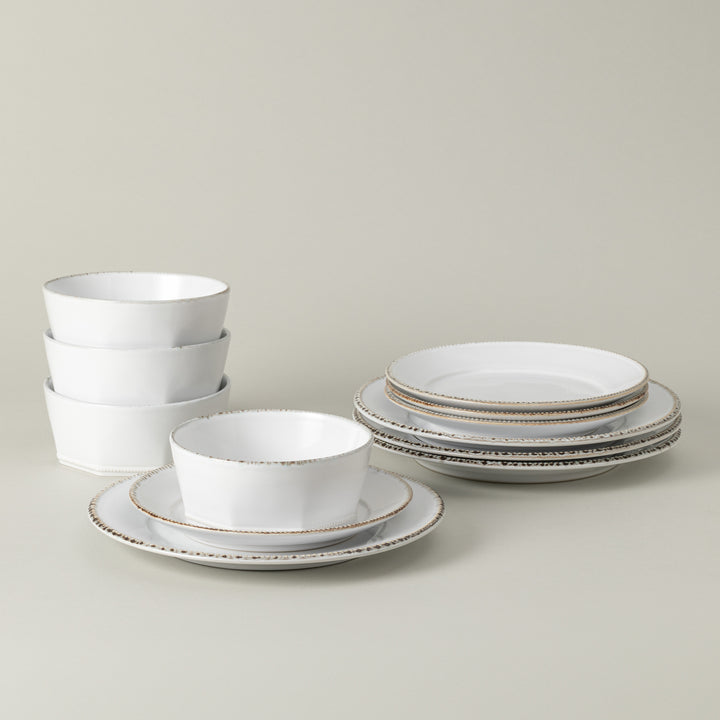Costa Nova Luzia Fine Stoneware Dinnerware (Cloud White)
