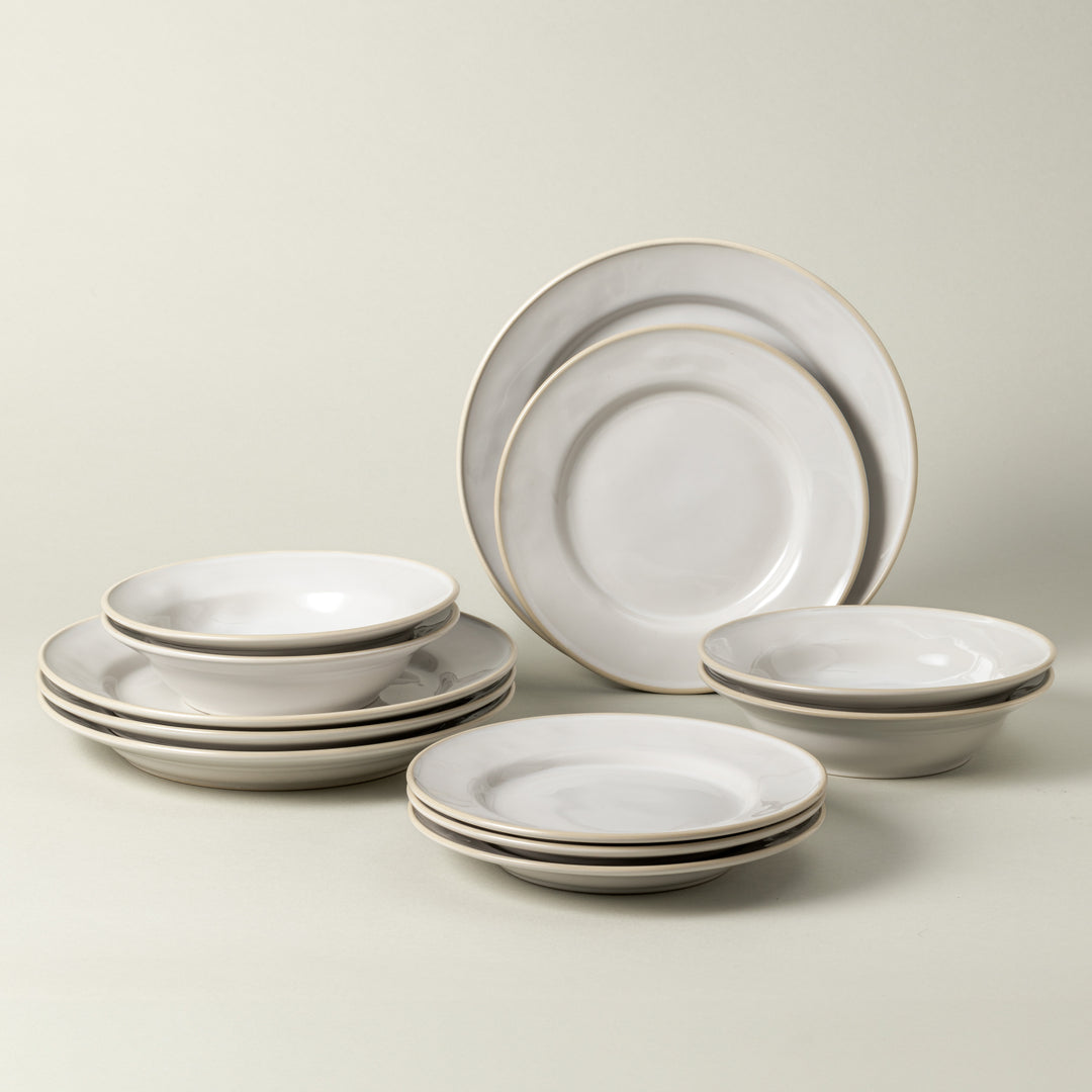Costa Nova Beja Fine Stoneware Dinnerware (White-Cream)