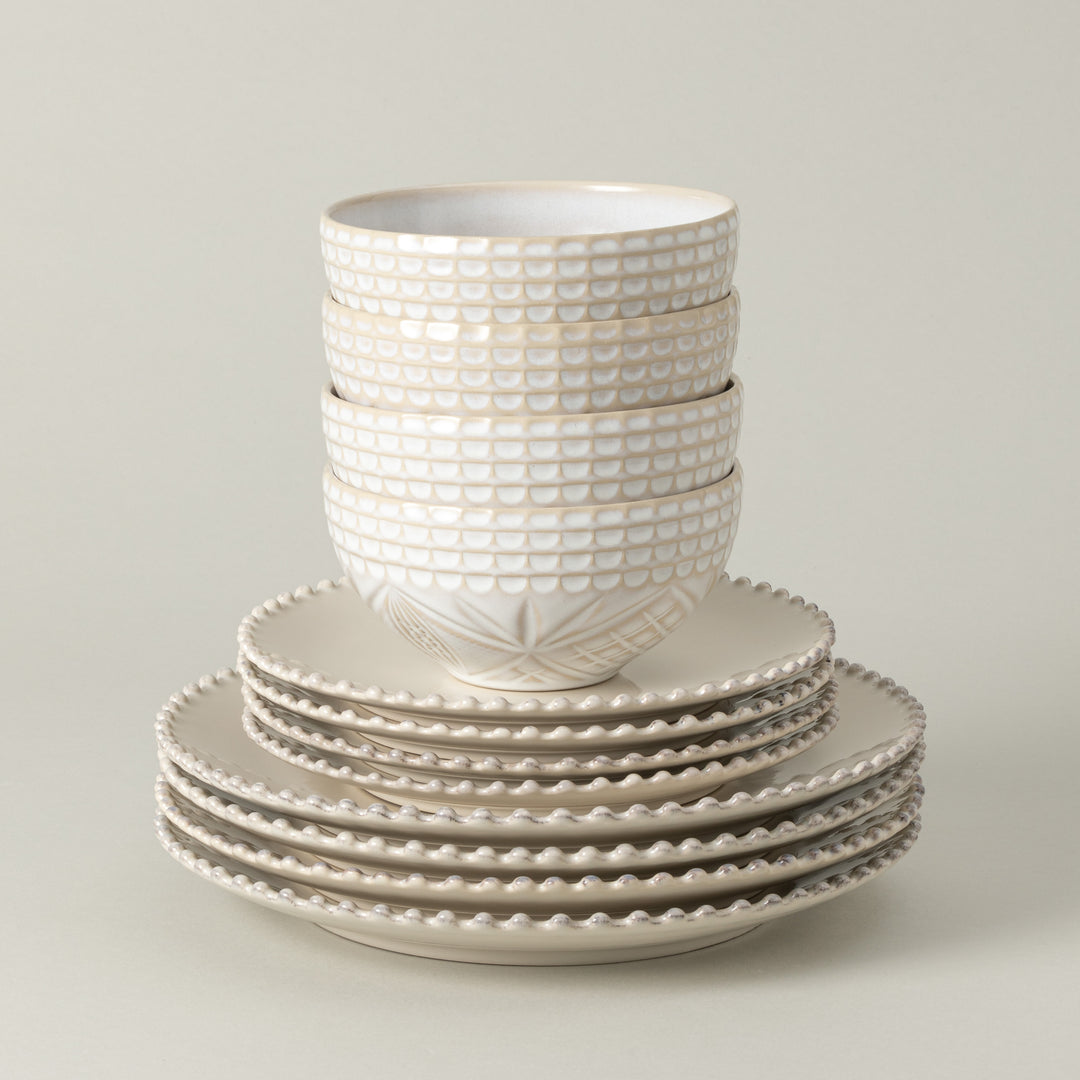 Costa Nova Cristal Fine Stoneware Dinnerware (White)