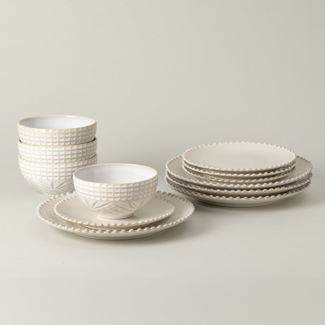 Costa Nova Cristal Fine Stoneware Dinnerware (White)