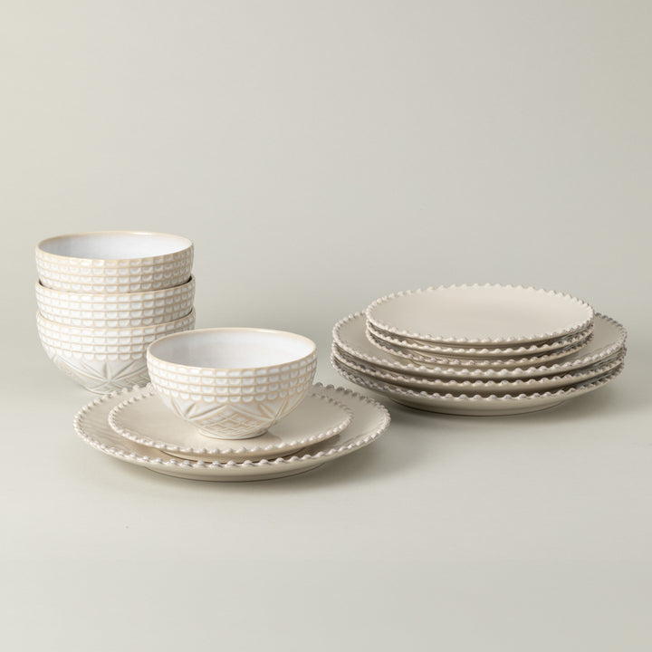 Costa Nova Cristal Fine Stoneware Dinnerware (White)