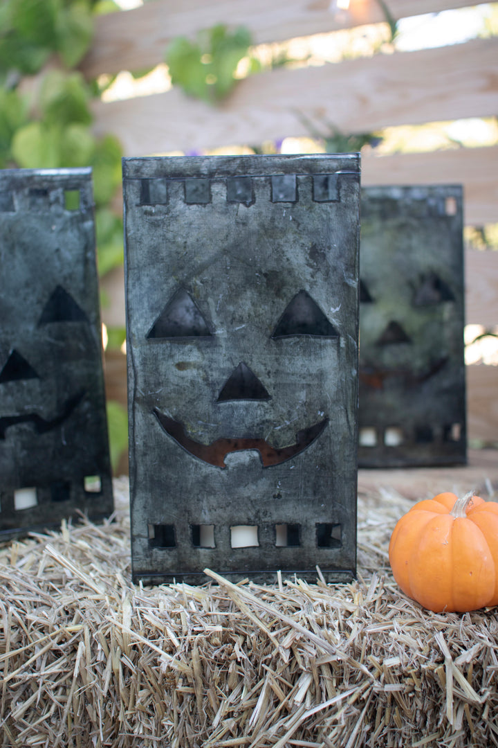 Tin Bag Jack-O-Lantern Luminary (Set of Six)