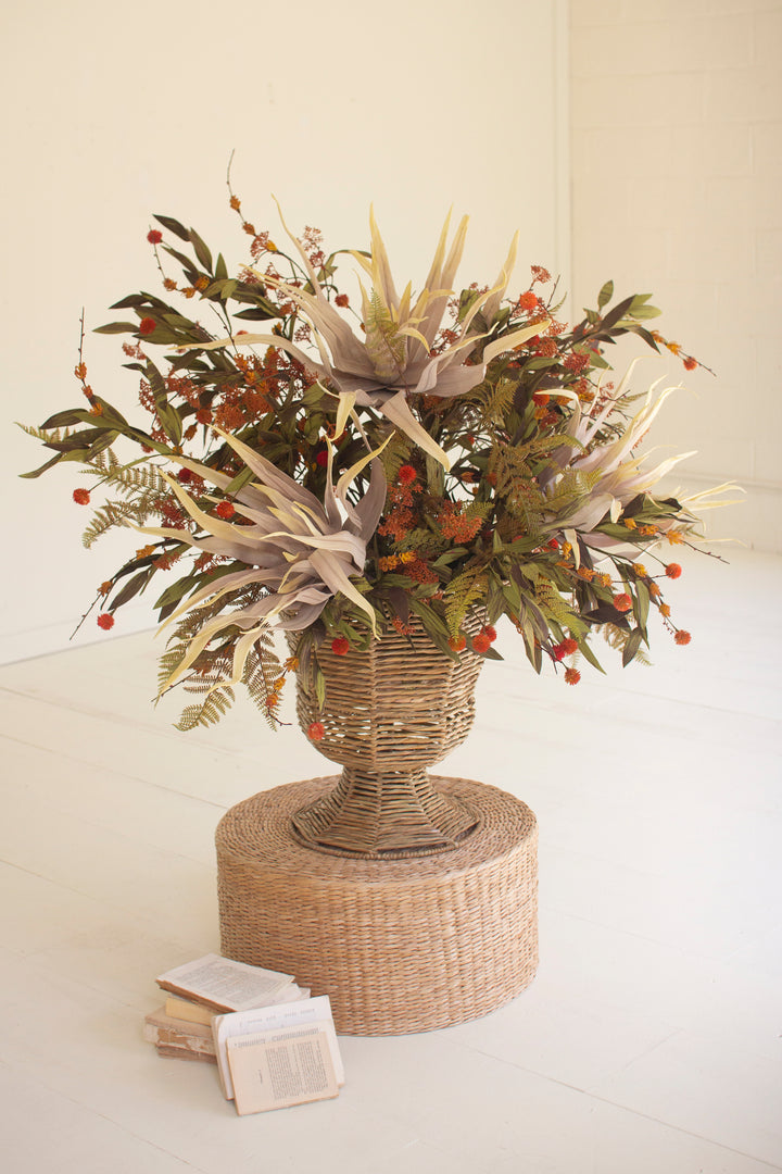 Iron and Seagrass Urn