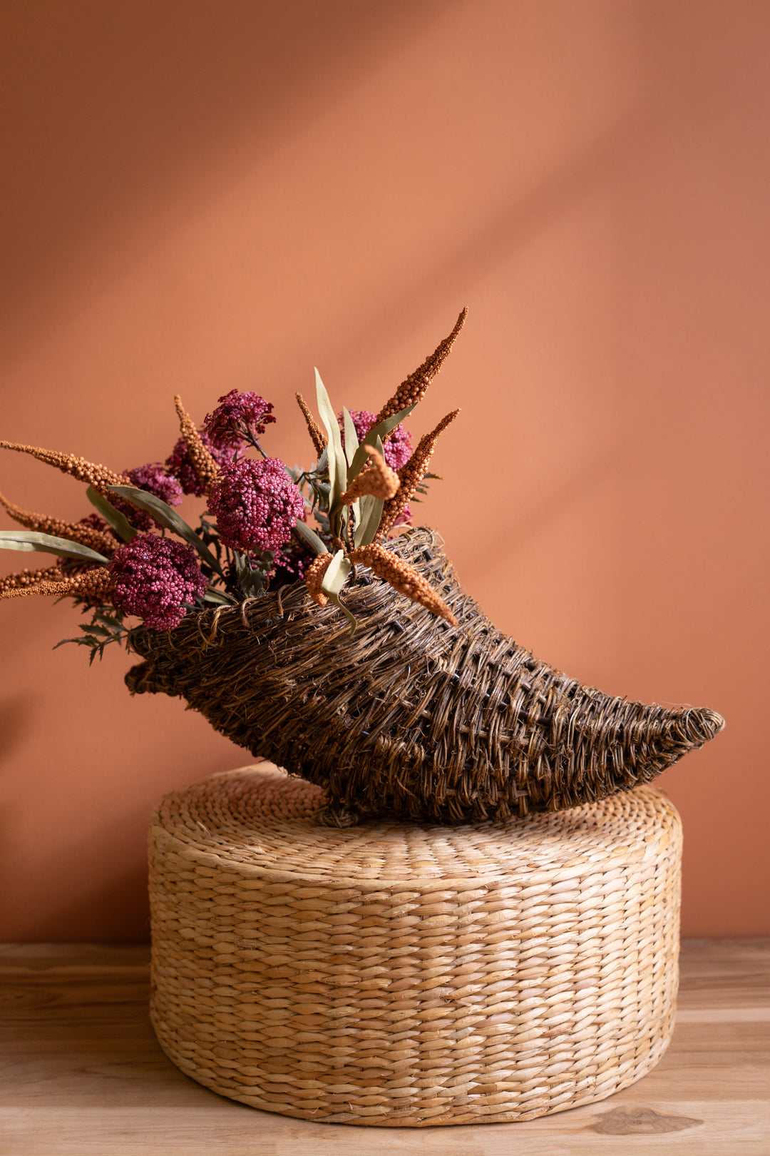 Twig And Metal Cornucopia