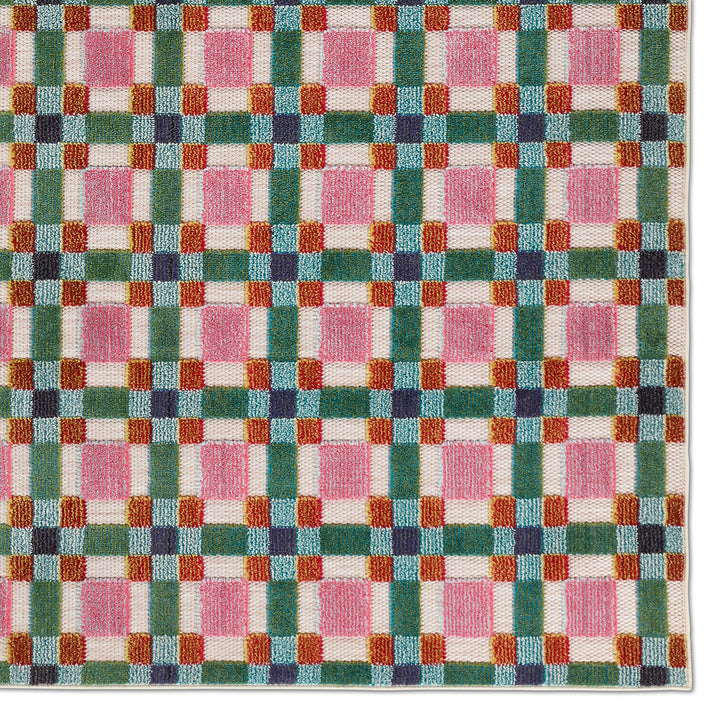 Jaipur Living Alik ALI02 Geometric Multicolor and Blue Area Rug