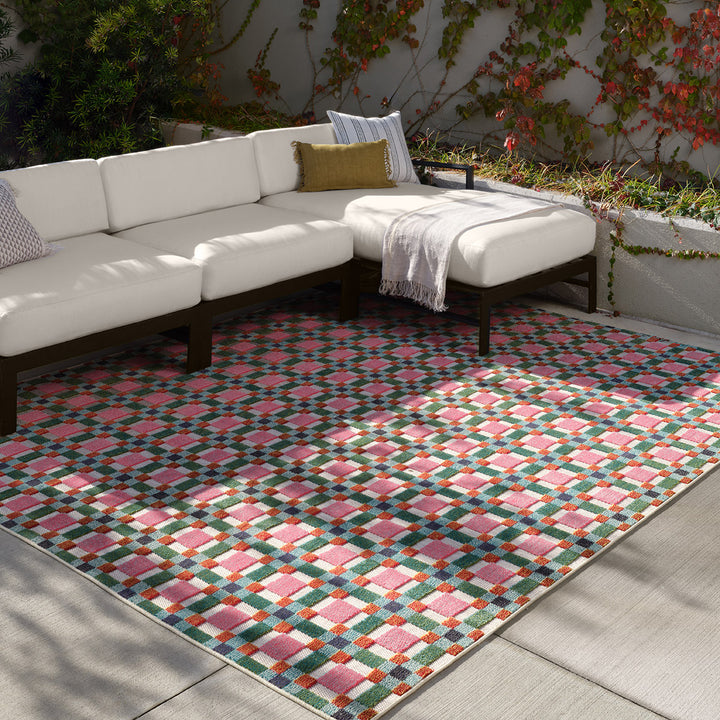 Jaipur Living Alik ALI02 Geometric Multicolor and Blue Area Rug