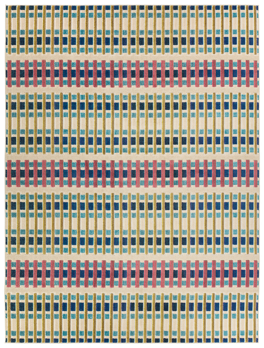 Jaipur Living Peregrine ALI05 Geometric White and Multicolor Area Rug