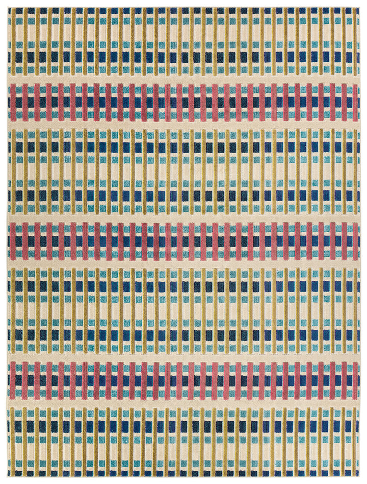 Jaipur Living Peregrine ALI05 Geometric White and Multicolor Area Rug