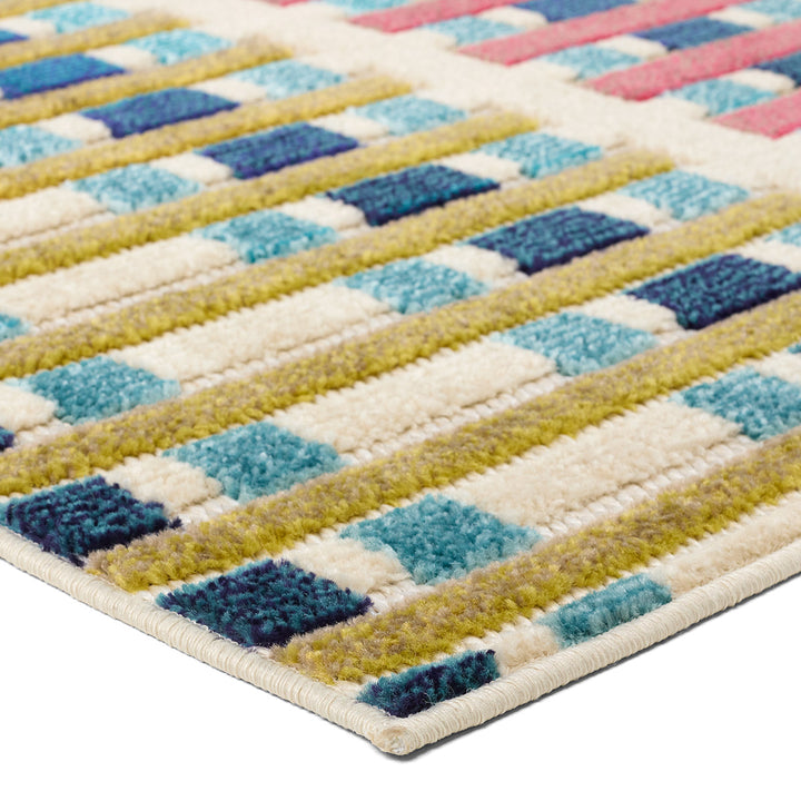 Jaipur Living Peregrine ALI05 Geometric White and Multicolor Area Rug
