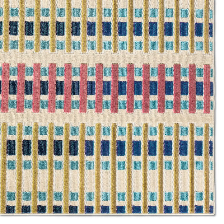 Jaipur Living Peregrine ALI05 Geometric White and Multicolor Area Rug