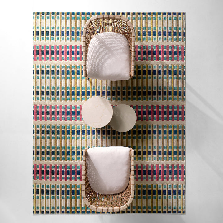 Jaipur Living Peregrine ALI05 Geometric White and Multicolor Area Rug