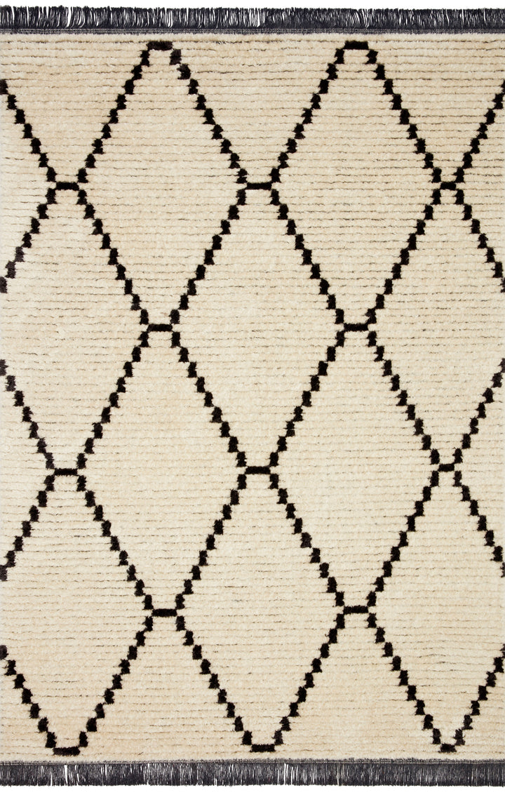 Chris Loves Julia x Loloi Alice Cream / Charcoal  Accent Rug (ALI-04)