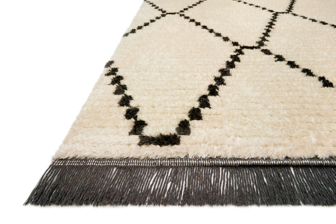 Chris Loves Julia x Loloi Alice Cream / Charcoal  Accent Rug (ALI-04)