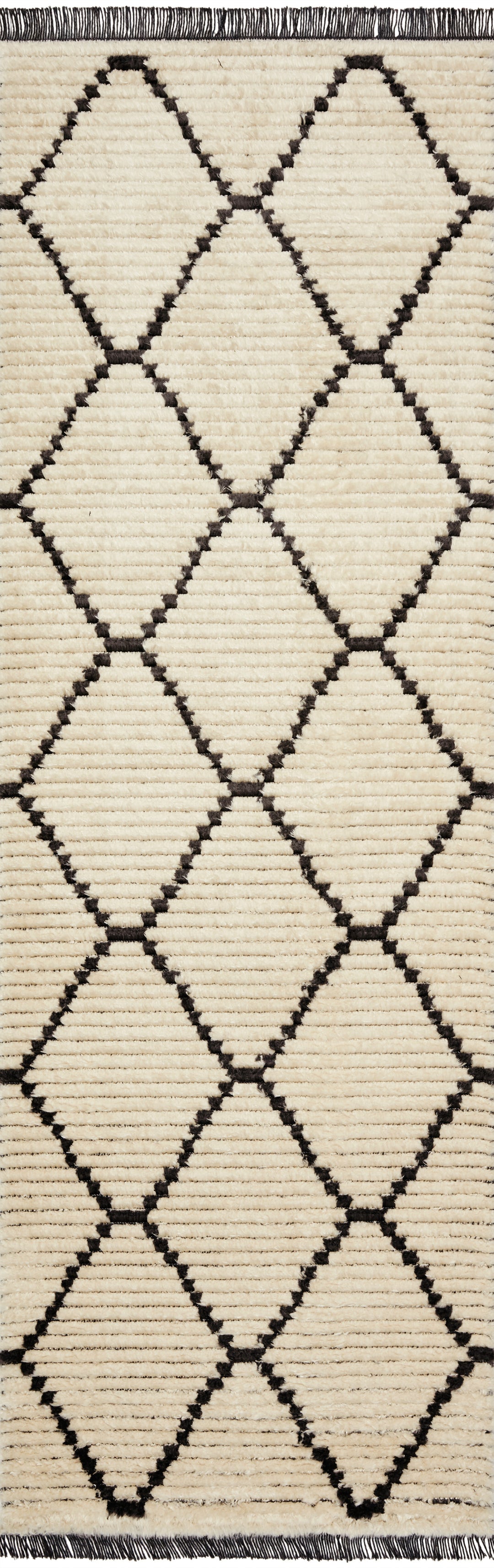 Chris Loves Julia x Loloi Alice Cream / Charcoal  Accent Rug (ALI-04)