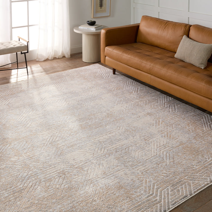 Jaipur Living Olympian Geometric Tan/ Gray Area Rug (ARIES - ARI05)