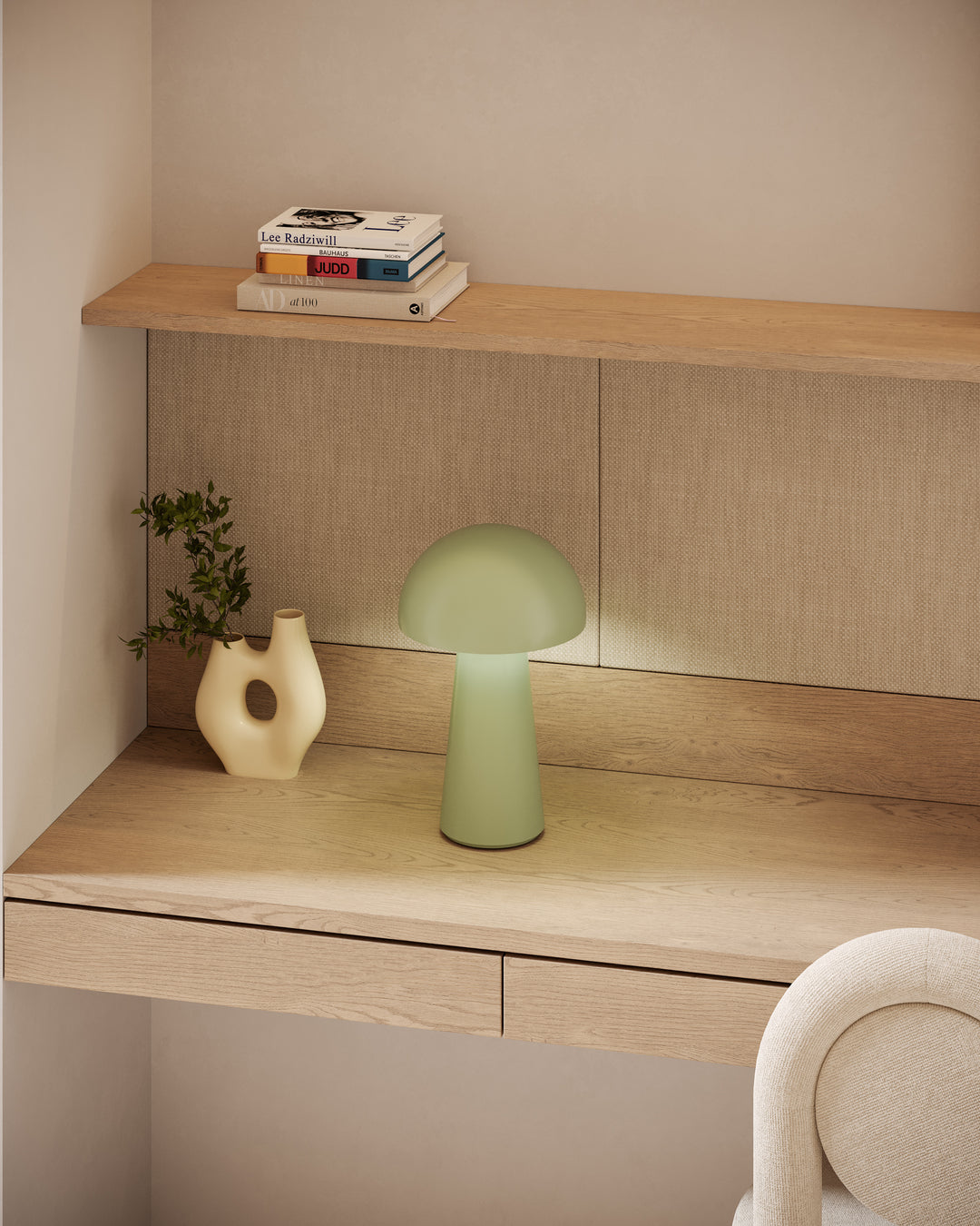 Kuzco Asher 5-in Black Damp-Rated Dimmable LED Table Lamp