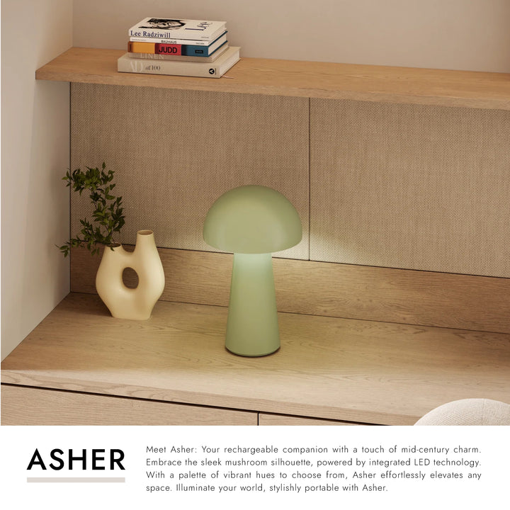 Kuzco Asher 5-in Black Damp-Rated Dimmable LED Table Lamp