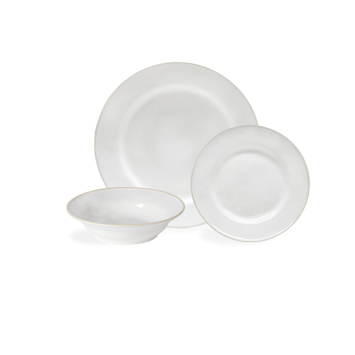 Costa Nova Beja Fine Stoneware Dinnerware (White-Cream)