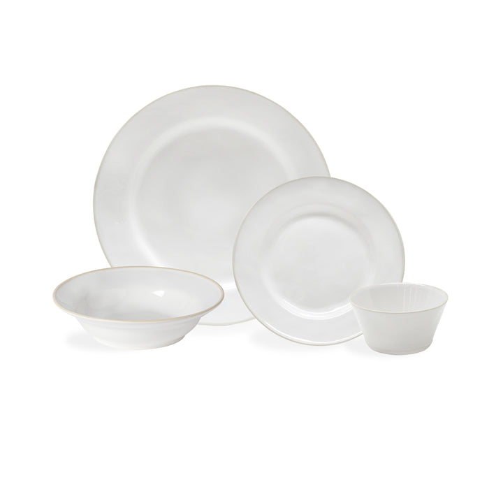 Costa Nova Beja Fine Stoneware Dinnerware (White-Cream)