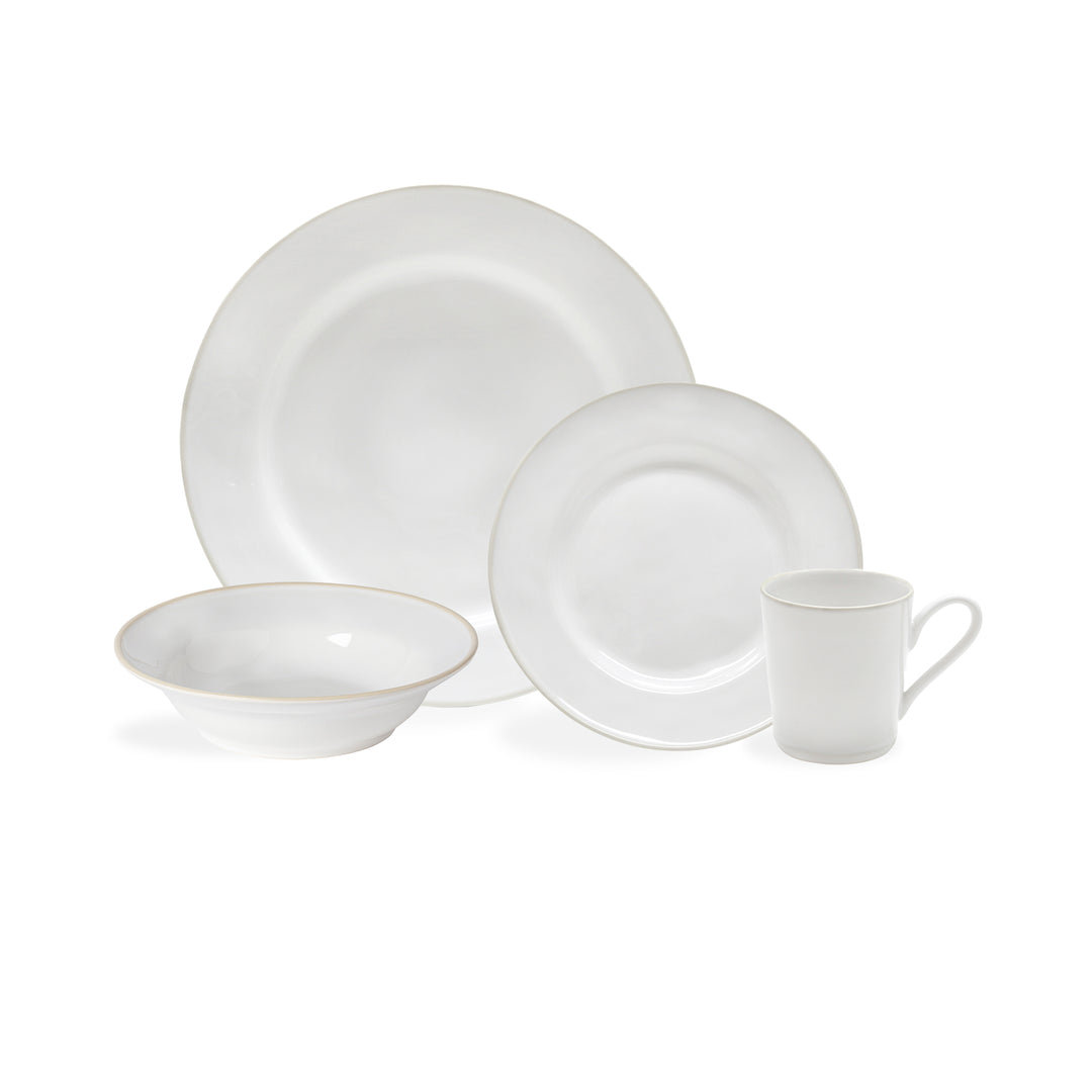 Costa Nova Beja Fine Stoneware Dinnerware (White-Cream)