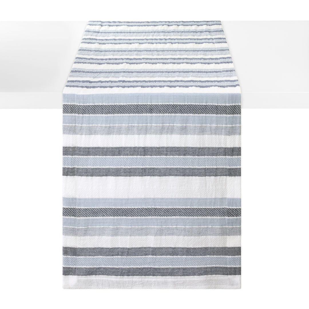 Aegean Stripe Cotton Print Table Runner 15x90 (Blue) (Copy)