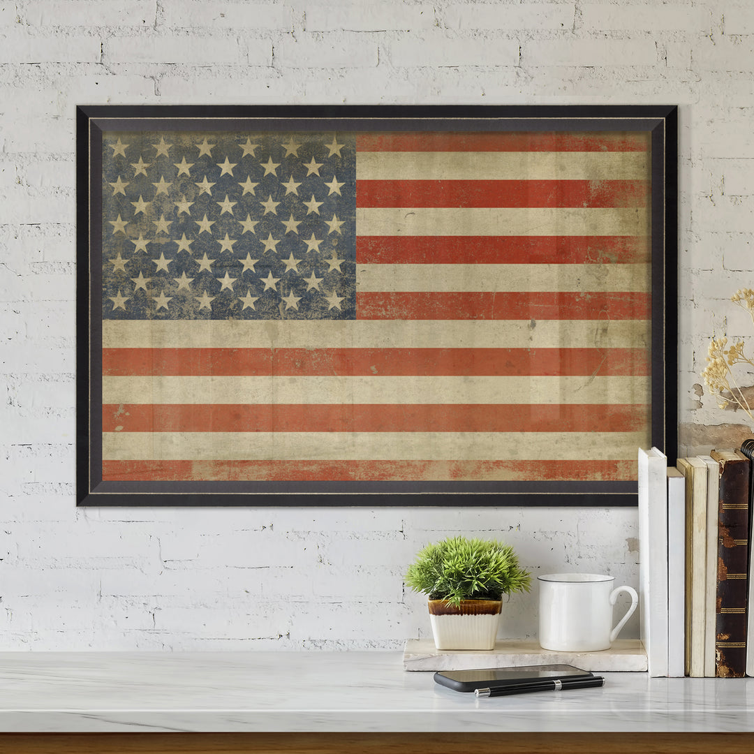 American Flag Framed Print 17" x 25"