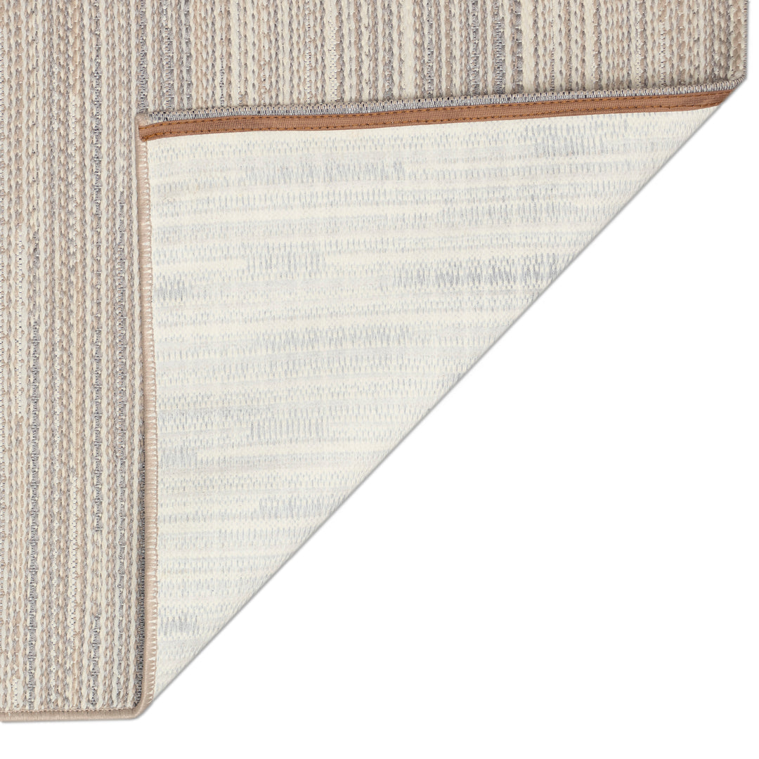 Liora Manne Miranda Tweed Stripe Indoor/Outdoor Area Rug Silver/brown