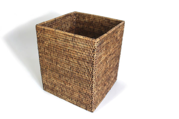 Rattan Waste Basket Square