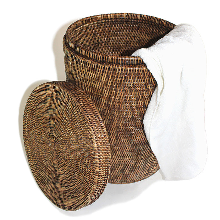 Rattan Laundry Hamper Basket 20"