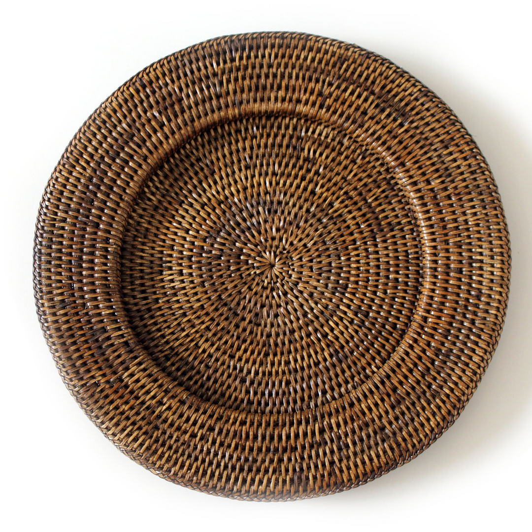 Rattan Round Chargers 13.75" (S/4)