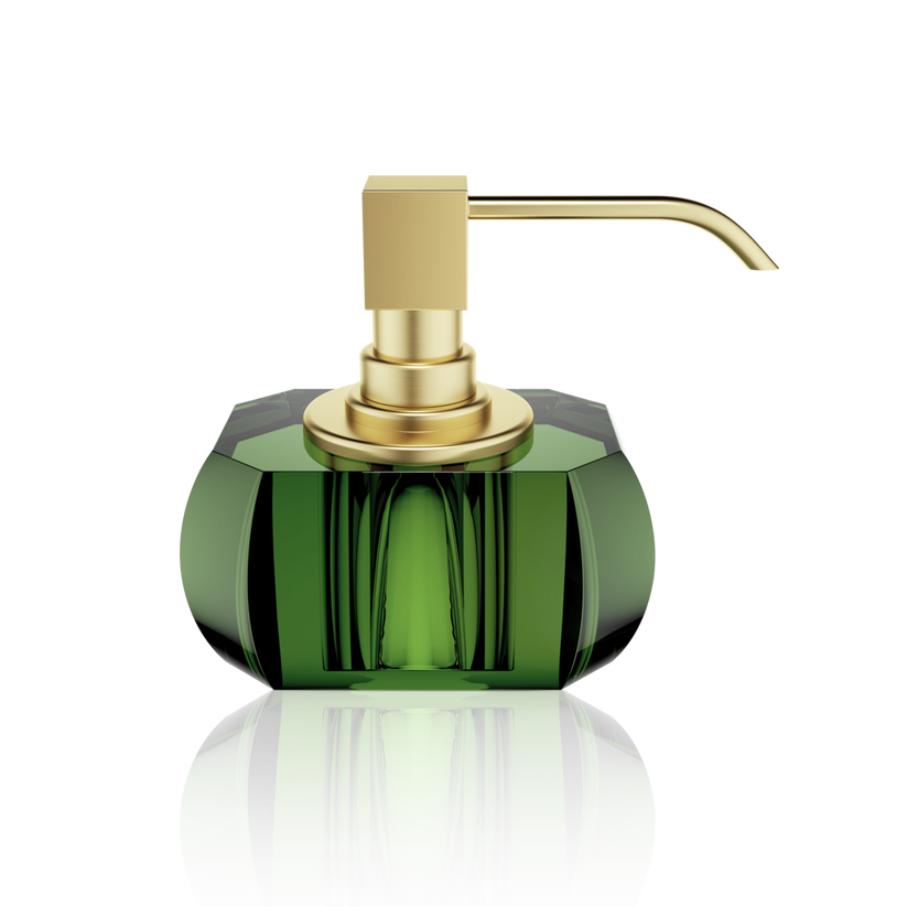 Kristall SSP Soap Dispenser by Decor Walther (ENGLISH GREEN / GOLD MATTE 24K) - Hudson & Vine