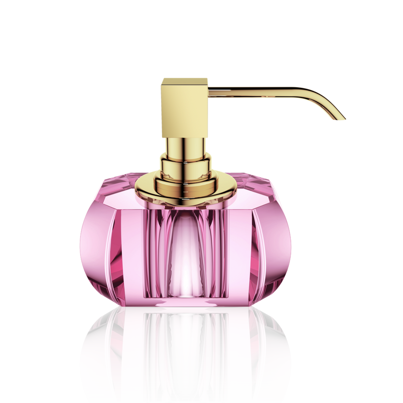 Kristall SSP Soap Dispenser by Decor Walther (PINK / GOLD 24K) - Hudson & Vine