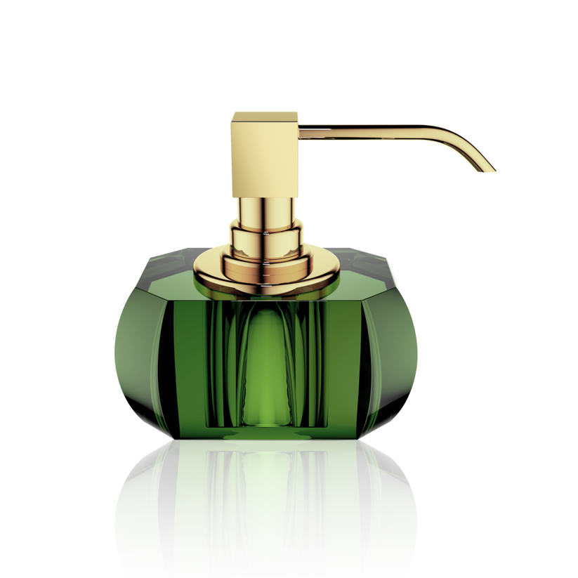 Kristall SSP Soap Dispenser by Decor Walther (ENGLISH GREEN / GOLD 24K) - Hudson & Vine