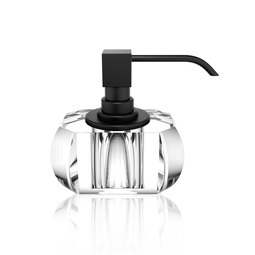 Kristall SSP Soap Dispenser by Decor Walther (CLEAR / BLACK MATTE)