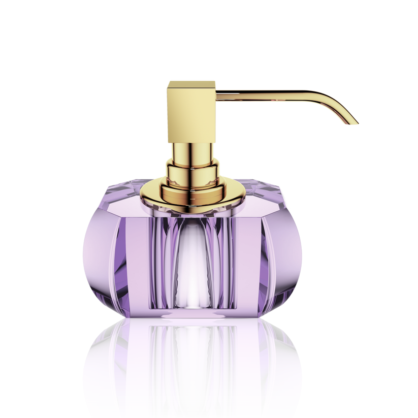Kristall SSP Soap Dispenser by Decor Walther (VIOLET / GOLD 24K) - Hudson & Vine