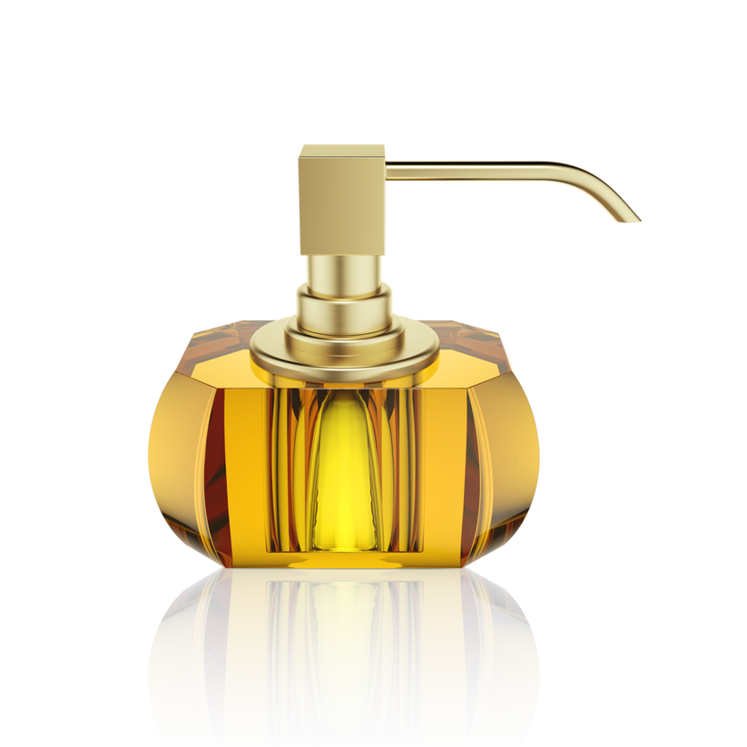Kristall SSP Soap Dispenser by Decor Walther (AMBER / GOLD MATTE 24K)