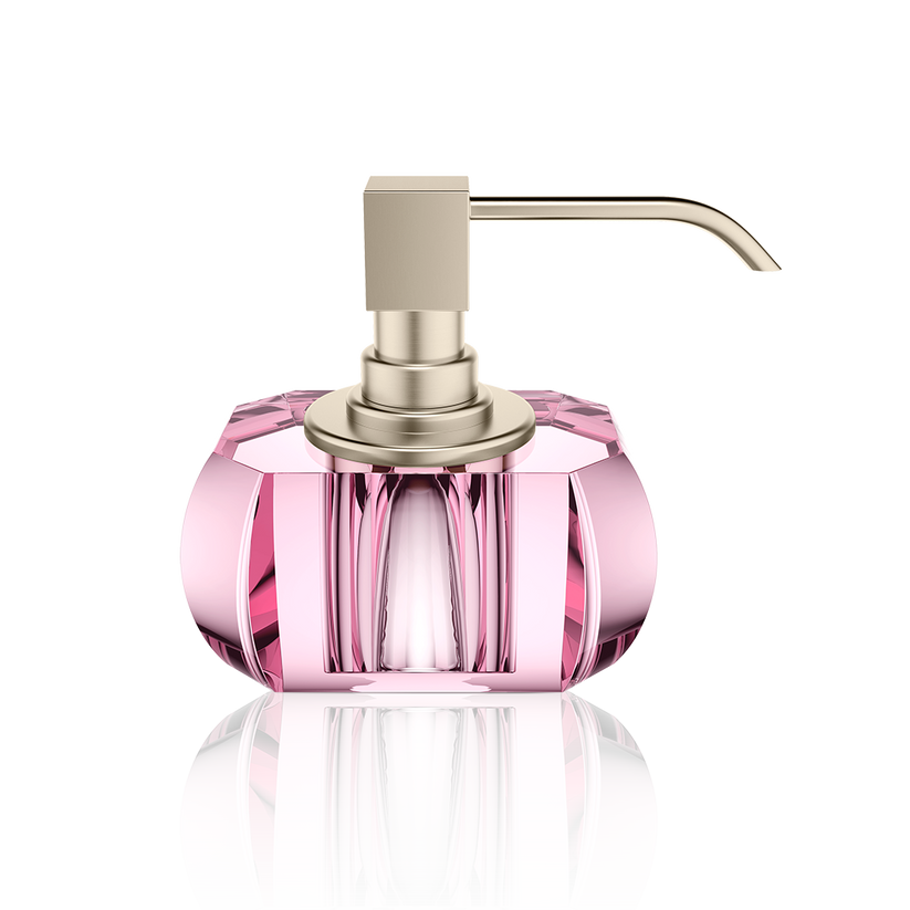 Kristall SSP Soap Dispenser by Decor Walther (PINK / SATIN NICKEL) - Hudson & Vine