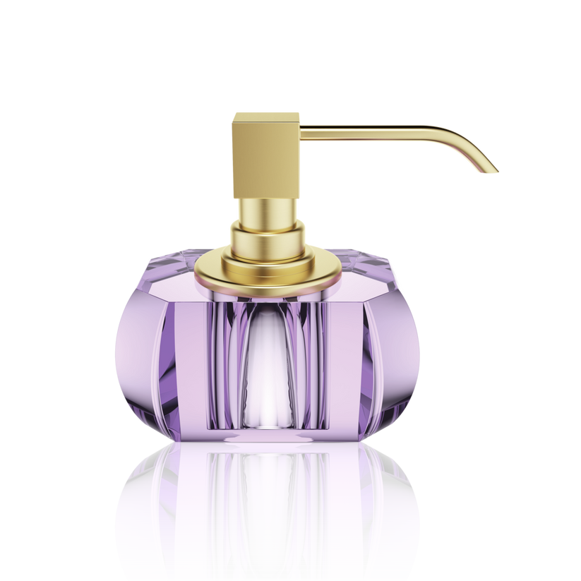 Kristall SSP Soap Dispenser by Decor Walther (VIOLET / GOLD MATTE 24K) - Hudson & Vine