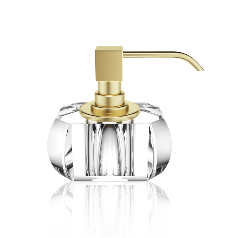 Kristall SSP Soap Dispenser by Decor Walther (CLEAR / GOLD MATTE 24K)
