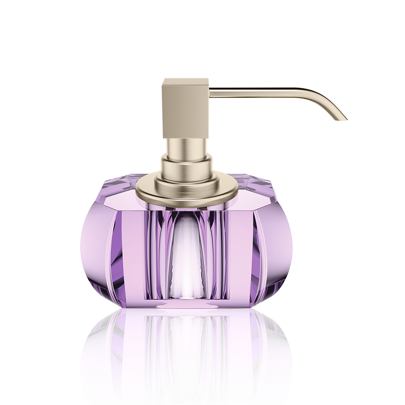 Kristall SSP Soap Dispenser by Decor Walther (VIOLET / SATIN NICKEL) - Hudson & Vine