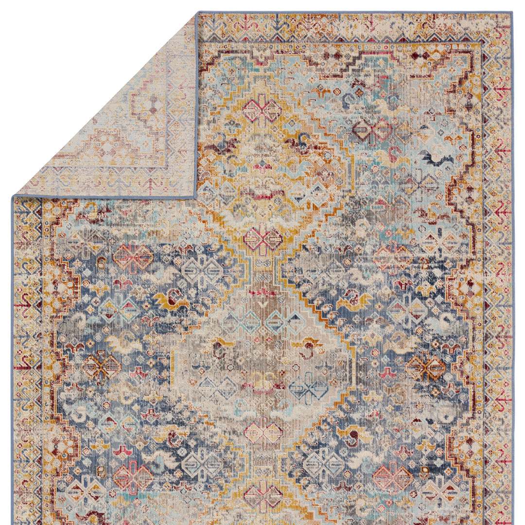 Vibe by Jaipur Living Esquire Indoor/Outdoor Medallion Blue/ Mulitcolor Area Rug (BEQUEST - BEQ01)
