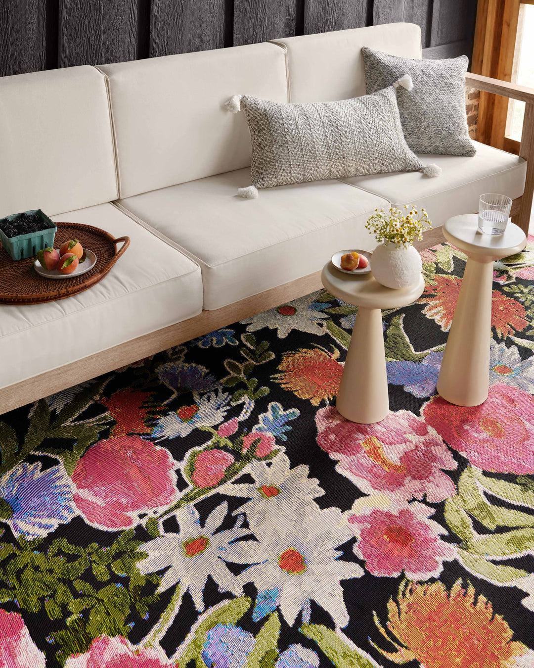 Loloi II Botanical Black / Multi Indoor/Outdoor Accent Rug (BOT-01)