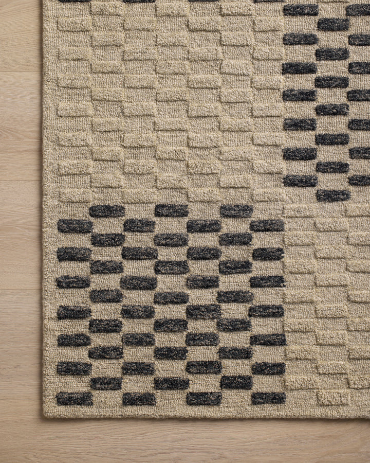 Chris Loves Julia x Loloi Bradley Beige / Midnight Accent Rug (BRL-01)