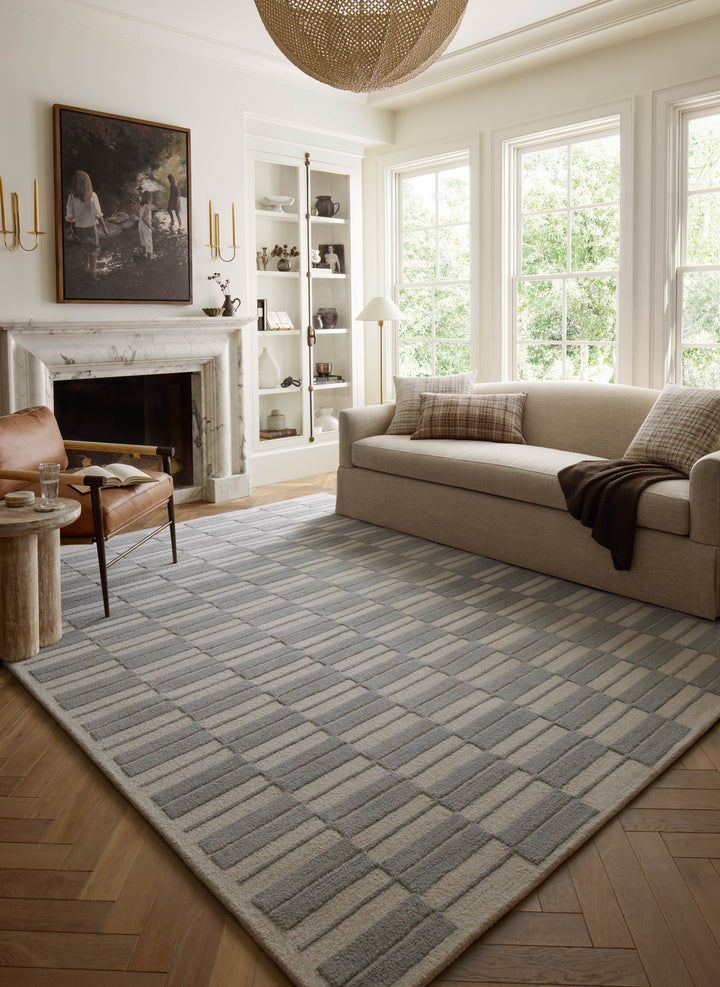 Chris Loves Julia x Loloi Bradley Ivory / Grey Accent Rug (BRL-03)