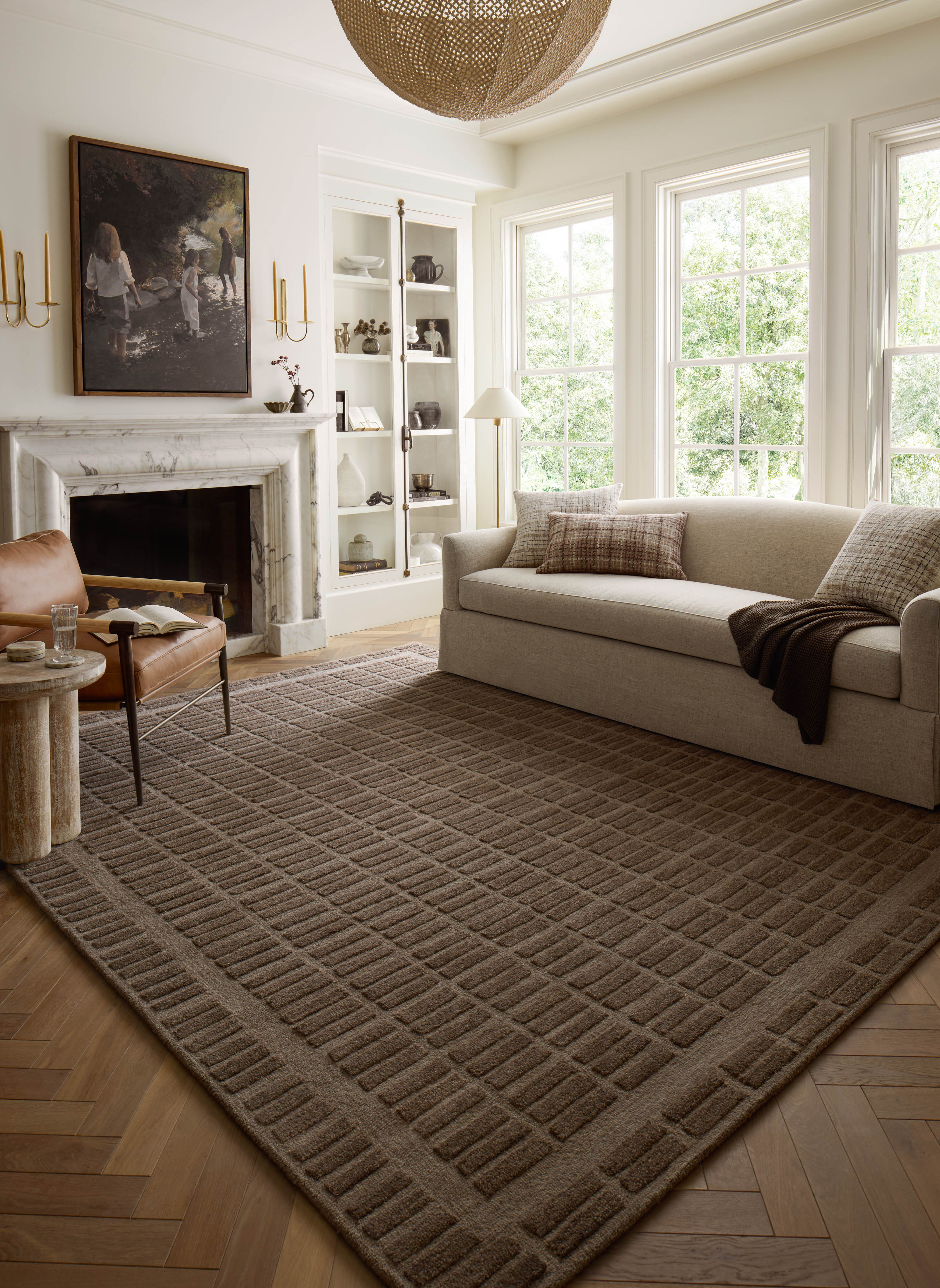 Chris Loves Julia x Loloi Bradley Cocoa / Cocoa Accent Rug (BRL-06