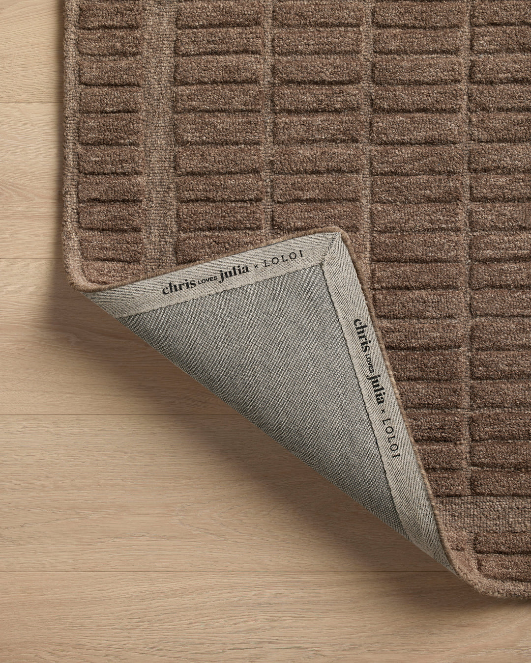 Chris Loves Julia x Loloi Bradley Cocoa / Cocoa Accent Rug (BRL-06)