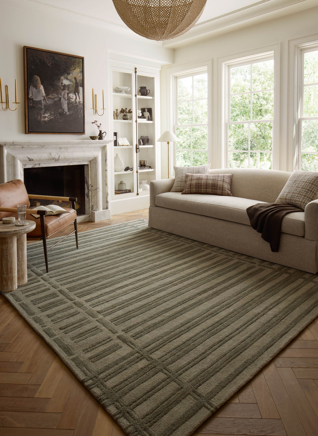 Chris Loves Julia x Loloi Bradley Sage / Olive Accent Rug (BRL-07)