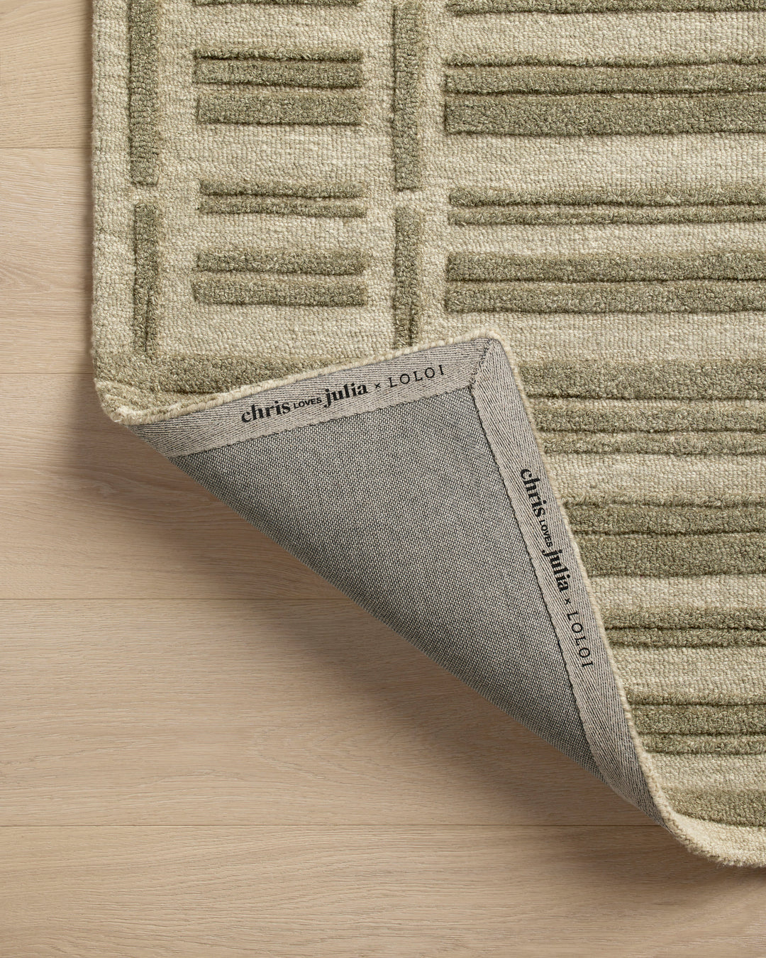 Chris Loves Julia x Loloi Bradley Sage / Olive Accent Rug (BRL-07)