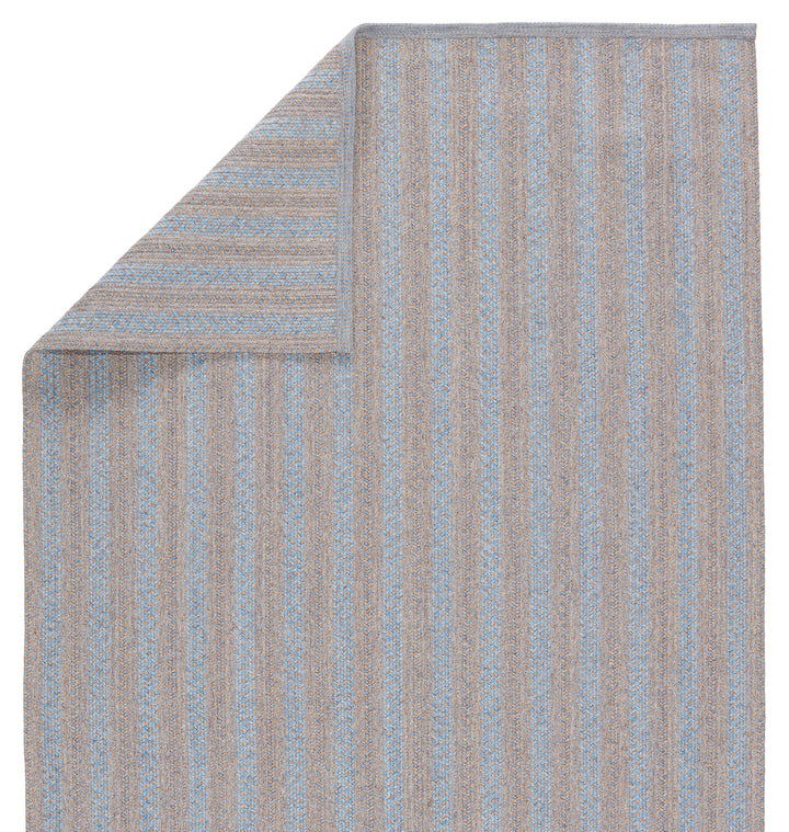 Jaipur Living Topsail Indoor/ Outdoor Striped Light Blue/ Taupe Area Rug (BRONTIDE - BRO03)