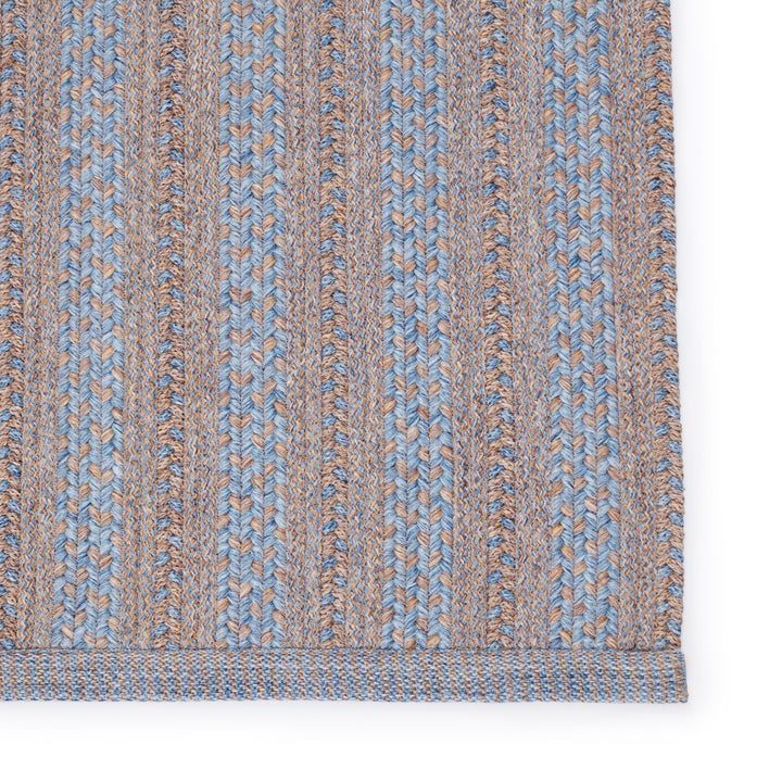 Jaipur Living Topsail Indoor/ Outdoor Striped Light Blue/ Taupe Area Rug (BRONTIDE - BRO03)